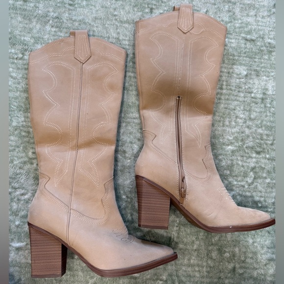 MIA Beige Natural Tex Western Boots - Picture 5 of 13